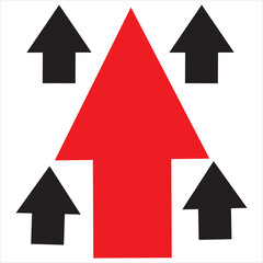 Color Bold arrow sign collection, set of black arrows icons, isolated . red black blue yellow, Bold Arrows.