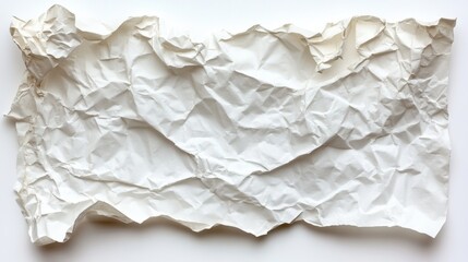 Obraz premium Crumpled White Paper Background for Creative Design Projects