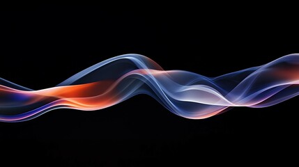 Abstract Flowing Wave: Serene Blue and Orange Hues