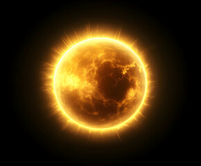 Fototapeta premium Radiant Solar Sphere Capturing the Intensity and Beauty of the Sun