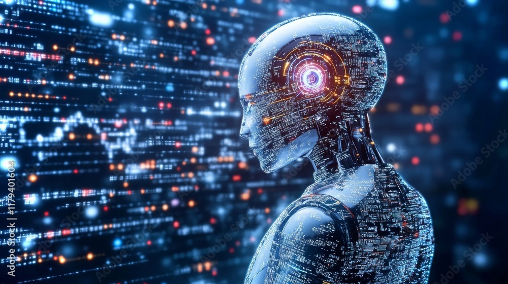 Poster global economic analysis using artificial intelligence technology in high-resolution visualization