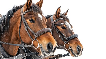Fototapeta premium A horse pulling a plow in a field symbolizes hard work, with rich browns against the earthy tones of the landscape.