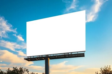 Blank billboard ready for new advertisement