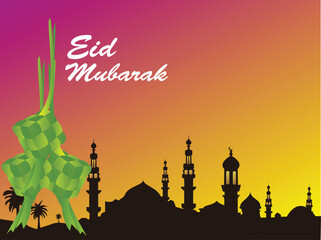 silhouette of mosque in the night