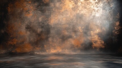 Fototapeta premium Dramatic Abstract Background with Textured Brown and Orange Hues