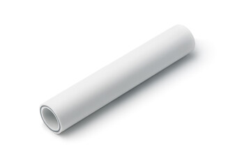 Section of white polypropylene pipe