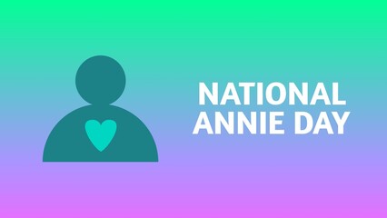 National Annie Day web banner design illustration 