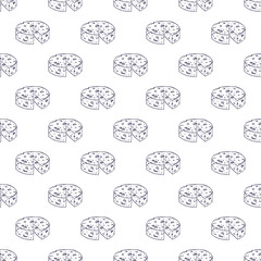 Seamless pattern with cheese doodle for decorative print, wrapping paper, greeting cards, wallpaper and fabric
