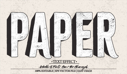 Paper Vector Text Effect Editable Alphabet Beige Newspaper Natural