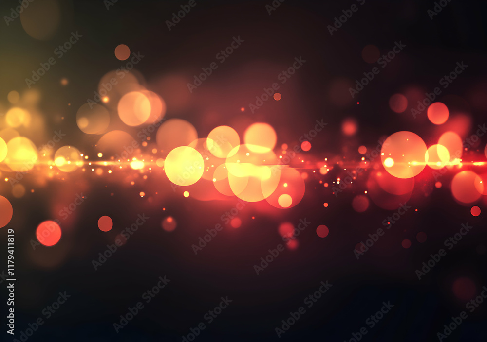 Aufkleber vibrant abstract bokeh lights in a warm palette creating a dreamy atmosphere and serene mood