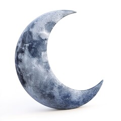 moon 3d isolated white background