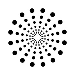 Doodle point mandala circle decoration Illustration hand draw  that can be used for sticker, book, mandala, scrapbook, icon, decorative, etc. with aesthetic colorful black color