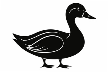 duck silhouette vector illustration