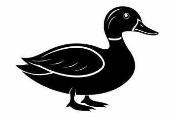 duck silhouette vector illustration