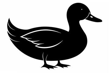 duck silhouette vector illustration