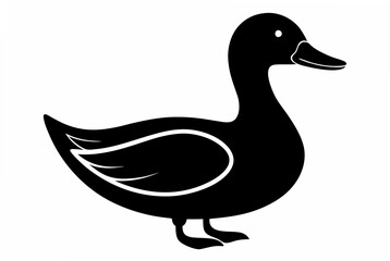 duck silhouette vector illustration