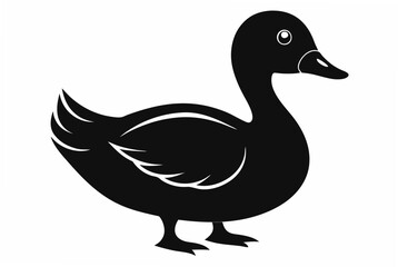 duck silhouette vector illustration