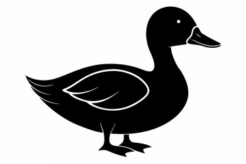 duck silhouette vector illustration