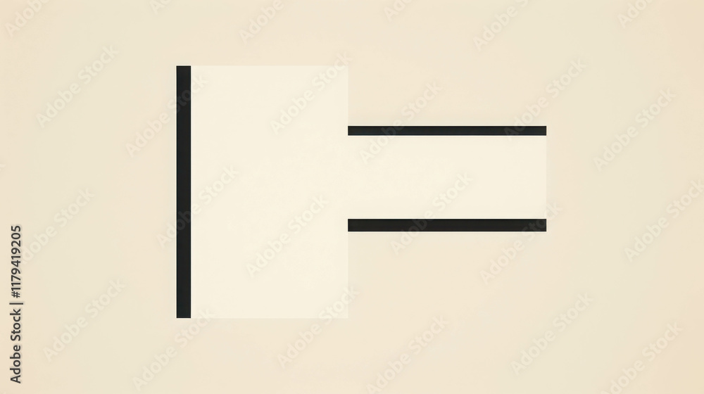 Poster minimalist abstract geometric design featuring simple shapes on soft background