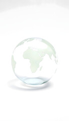 Fototapeta premium Glass Globe on white background, pop art