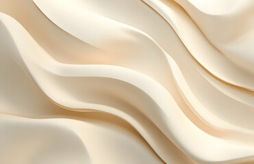 Obraz premium Abstract Waveforms in Cream Tones Symbolizing Modern Fluidity and Elegance Design