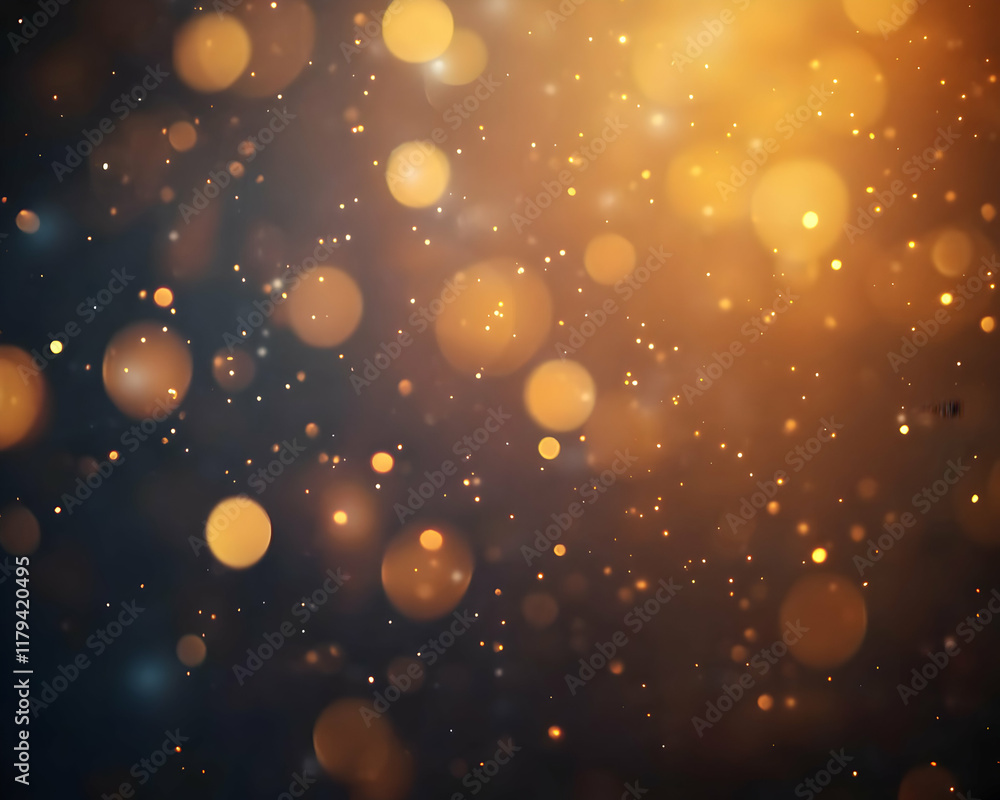 Poster glowing bokeh orbs creating a warm and dreamy atmosphere in abstract photography