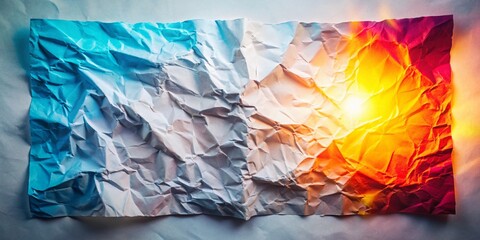 Crumpled Paper Poster Texture: Double Exposure Stock Photo - High Resolution Background