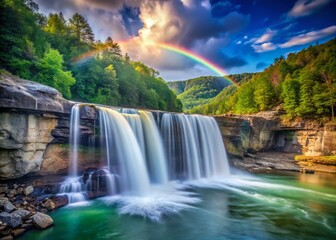 Fototapeta premium Cumberland Falls Kentucky Waterfall Majestic Nature Landscape Photography