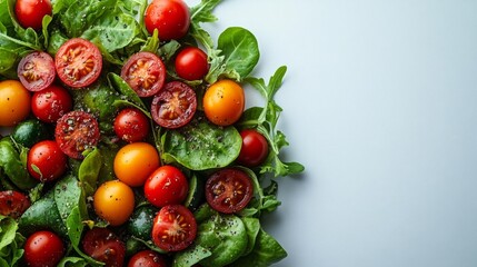Fresh Tomato and Spinach Salad. Generative AI