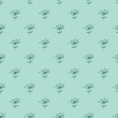 Summer seamless pattern with flowers doodle for decorative print, wrapping paper, greeting cards, wallpaper and fabric