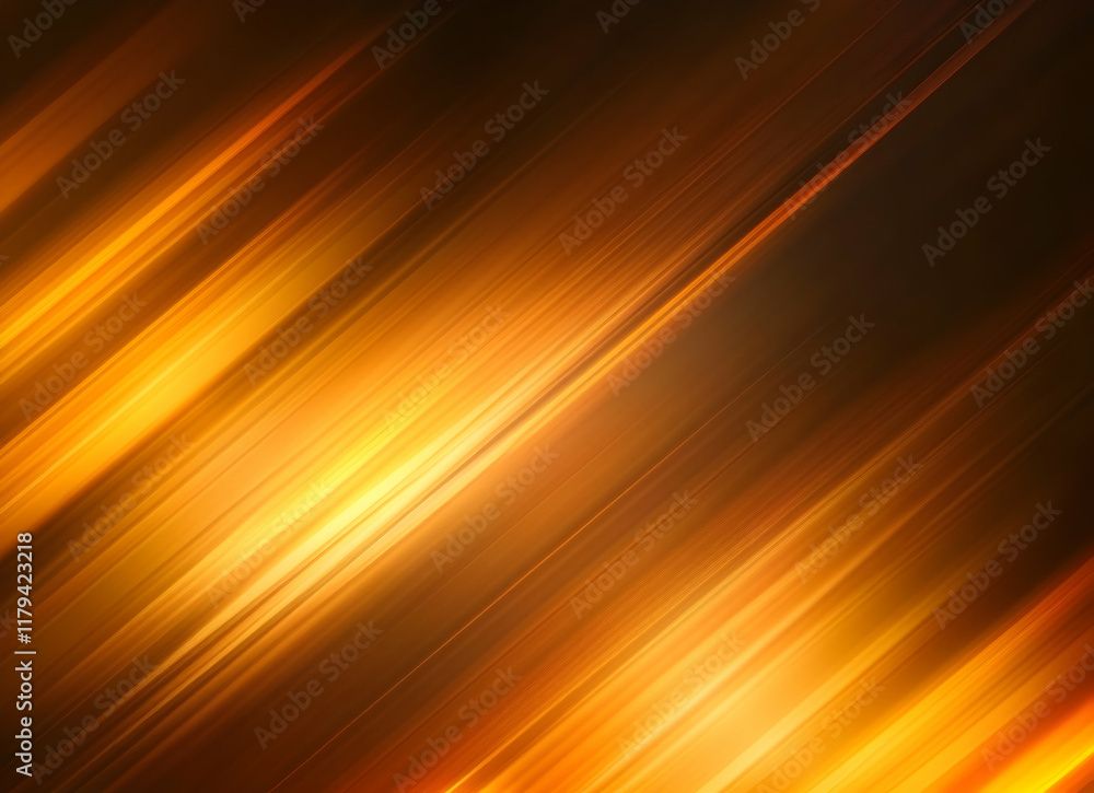 Poster golden light trails capturing abstract motion in a vibrant abstract digital design