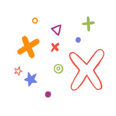 Obraz premium colorful mixed shapes illustration 