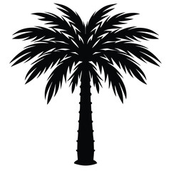 Fototapeta premium Generate a vector silhouette palm tree