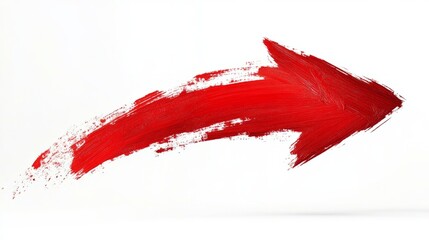 An aesthetic minimalistic red arrow, drawn with a brush, directed towards the right.



