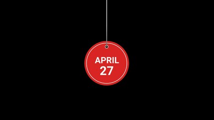 27 April Animated Tag