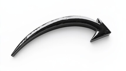 A colorful arrow, pointing to the right, drawn with black watercolor



