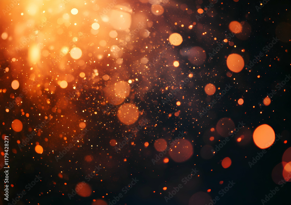 Aufkleber abstract bokeh lights in warm tones creating a magical and dreamy atmosphere