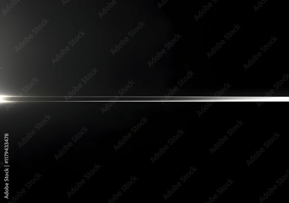 Aufkleber minimalistic light beam against black background with sharp contrasts and elegant simplicity