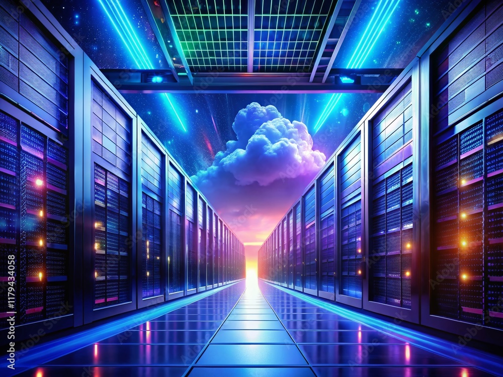 Poster data transfer to cloud: secure server room architecture