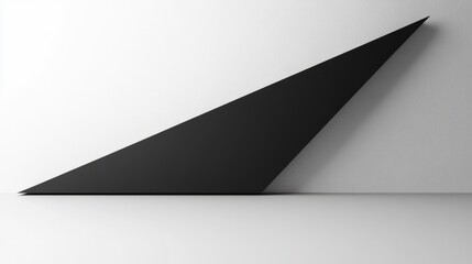 Minimalistic black straight line with sharp corners forming a geometric shape on white