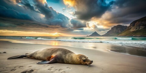Dead Seal on Noordhoek Beach, South Africa: Environmental Tragedy