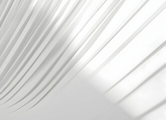Obraz premium Abstract White Geometric Lines with Soft Shadows Creating a Futuristic and Minimalist Aesthetic