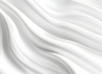 Naklejka premium Abstract White Fabric Waves Creating a Sense of Movement and Flow in Minimalist Style