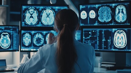 Doctor Analyzing MRI Scans