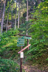 Wanderpfad Wilde H&ouml;lle in der S&auml;chsischen Schweiz, Deutschland