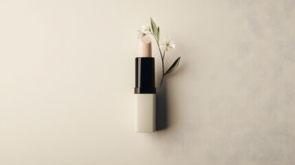 3d realistic lip sticlk in plain background for mockup