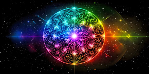 mandala space art, ai generated.