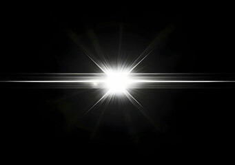 Radiant Light Burst in Dark Space Creating a Dramatic and Mysterious Atmosphere