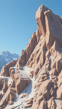 erde in 3, low-poly, with white tones