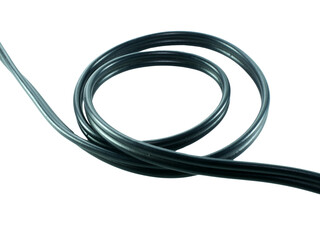 Wire cable of usb and adapter isolated on white background with clipping path.Electronic...